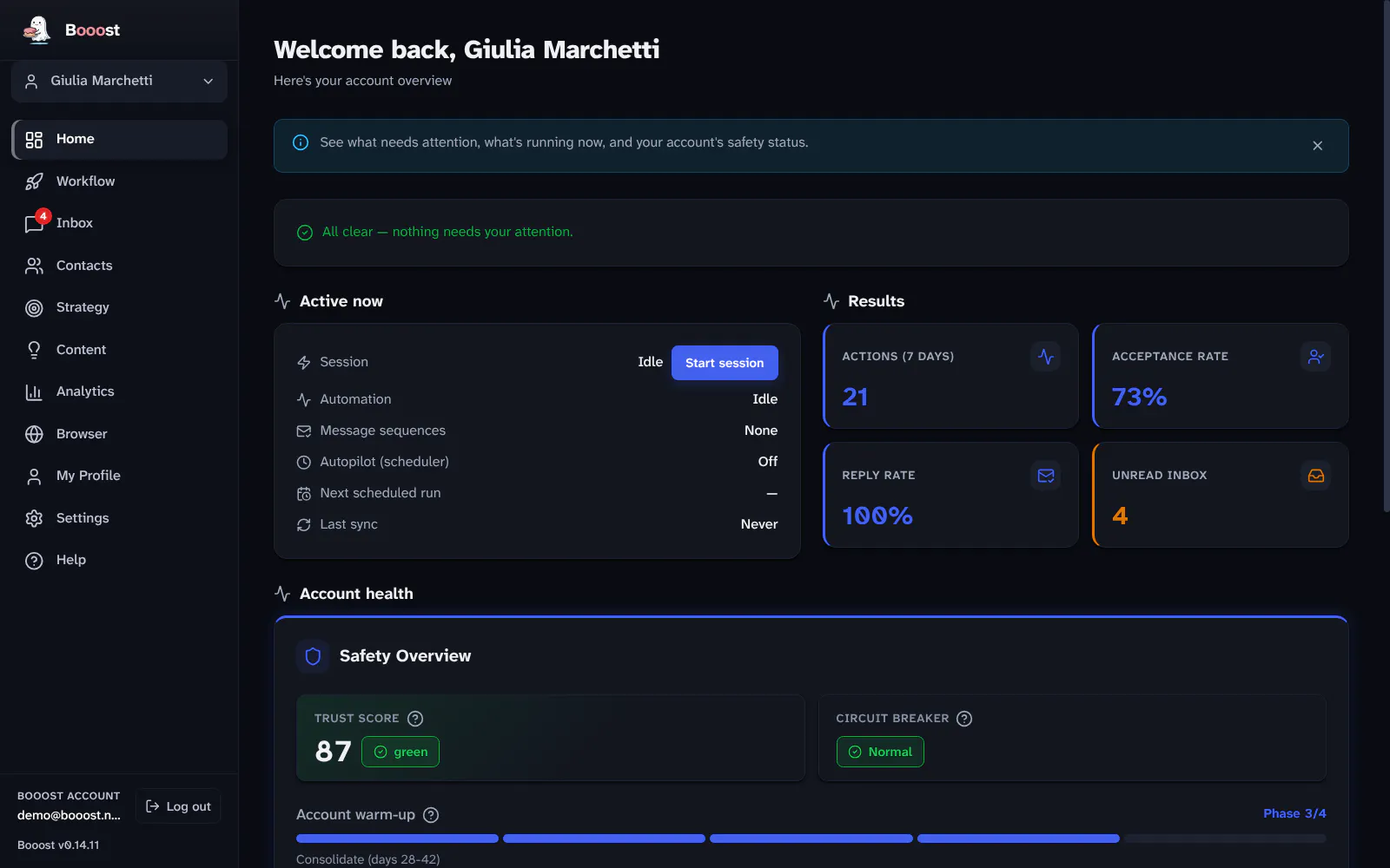 Booost screenshot 2