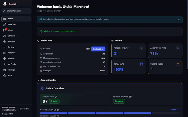 Booost screenshot 2