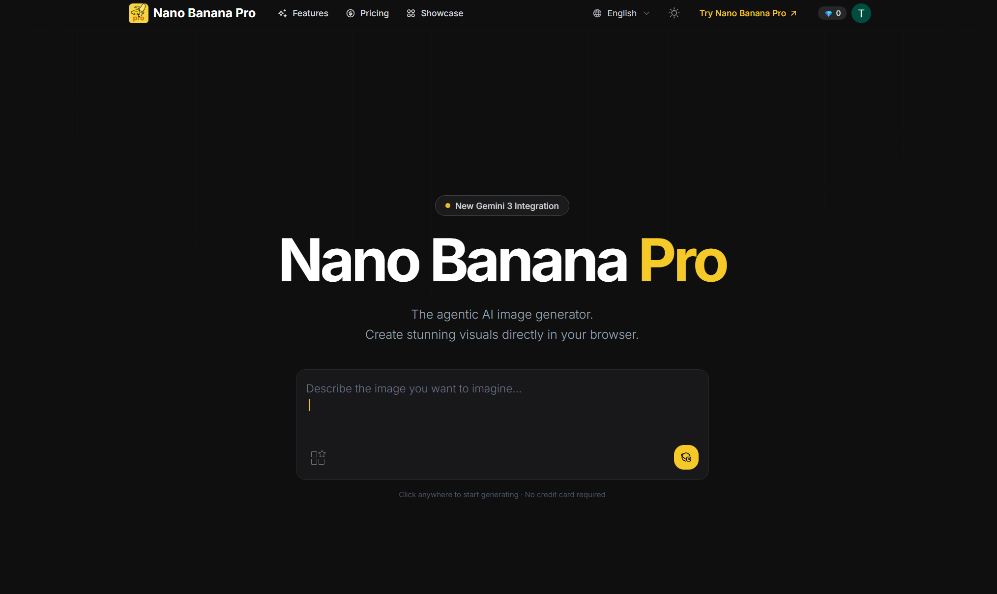 Nano Banana Pro - Main product screenshot demonstrating key features and user interface