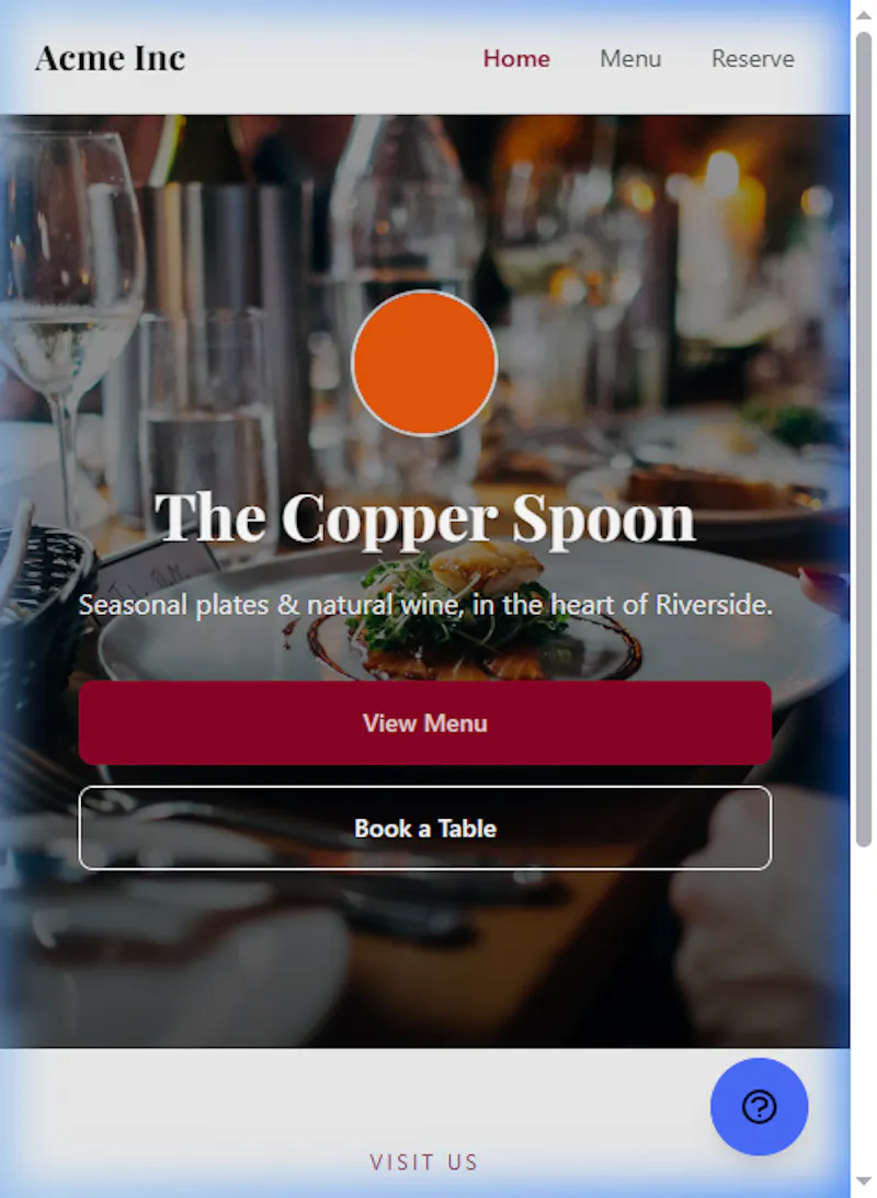 Restaurant App screenshot 2
