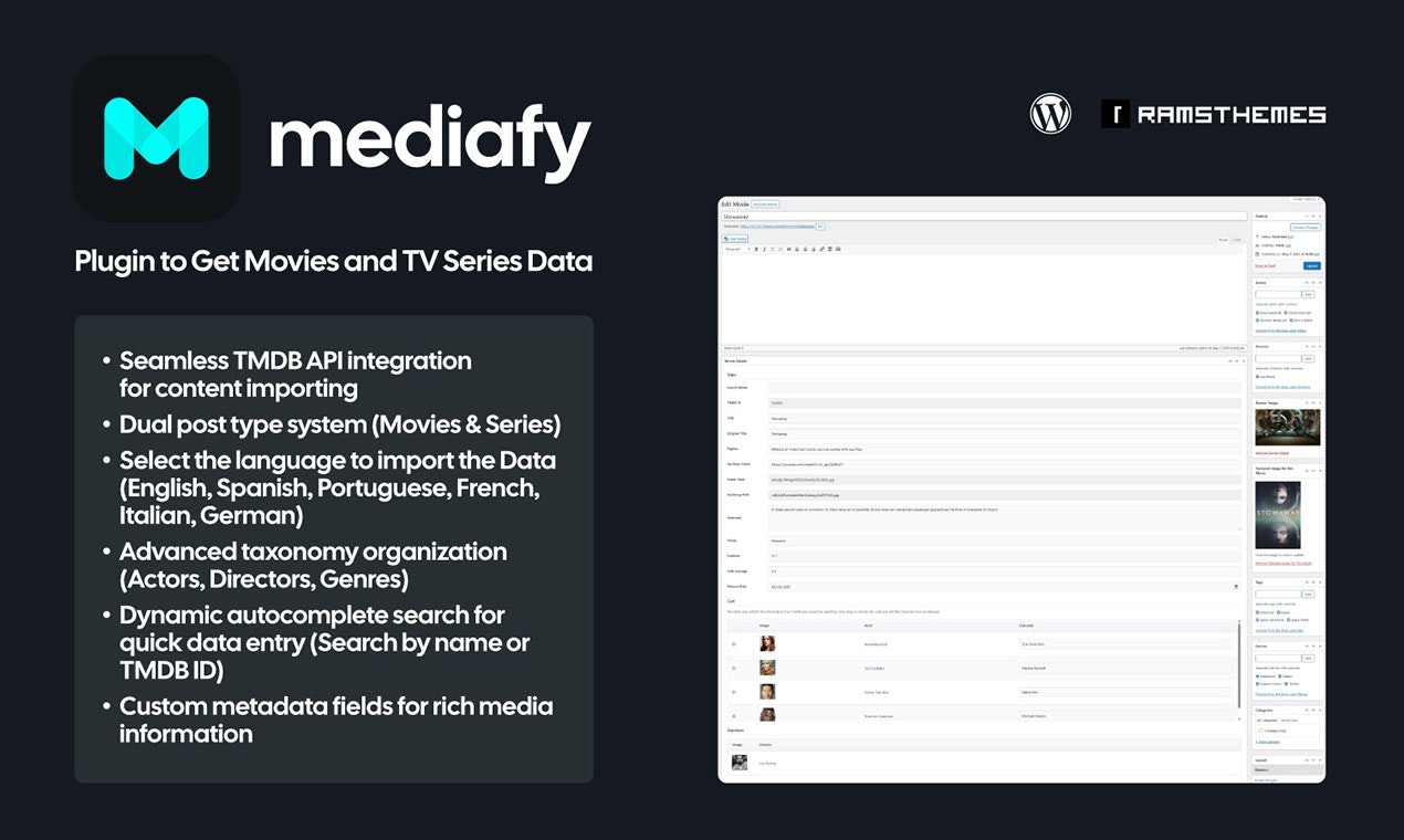 Mediafy: Movie/TV Data via TMDB API gallery image