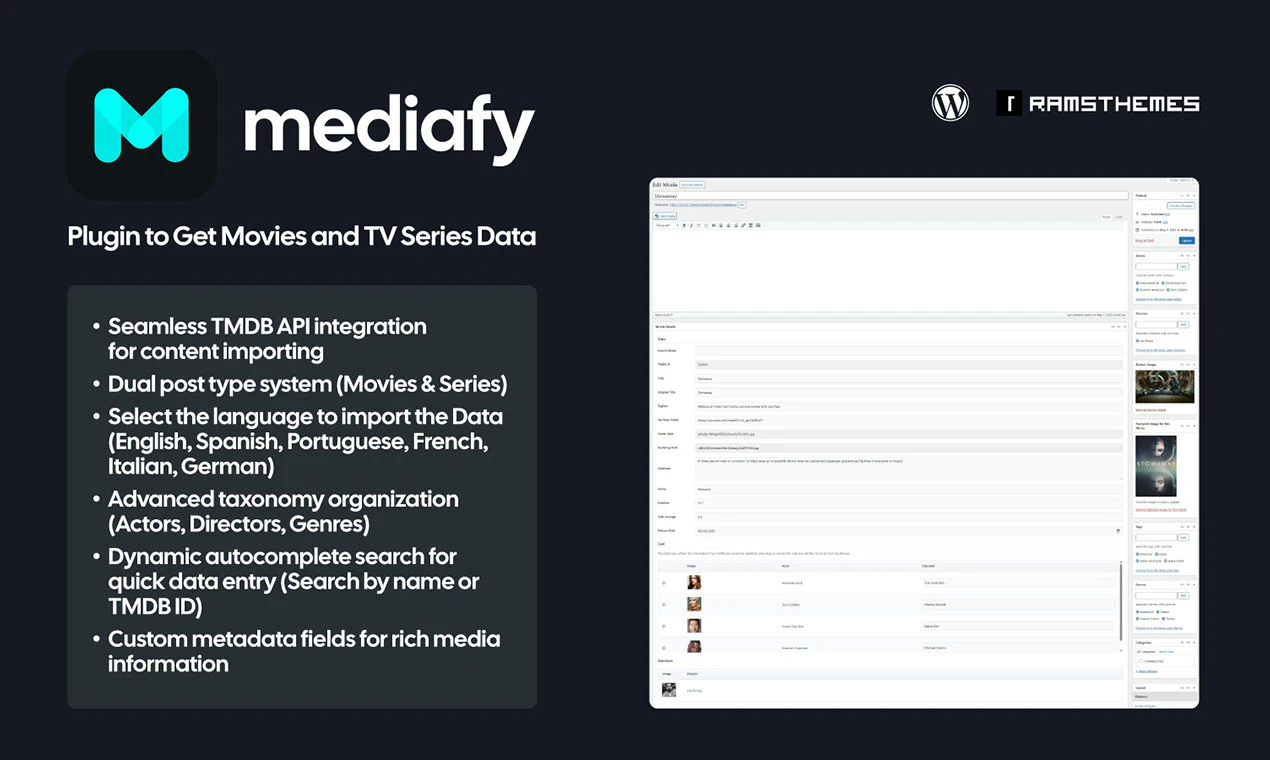 Mediafy: Movie/TV Data via TMDB API screenshot 1
