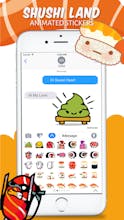 Animated Sushi Love Emojis iMessage gallery image