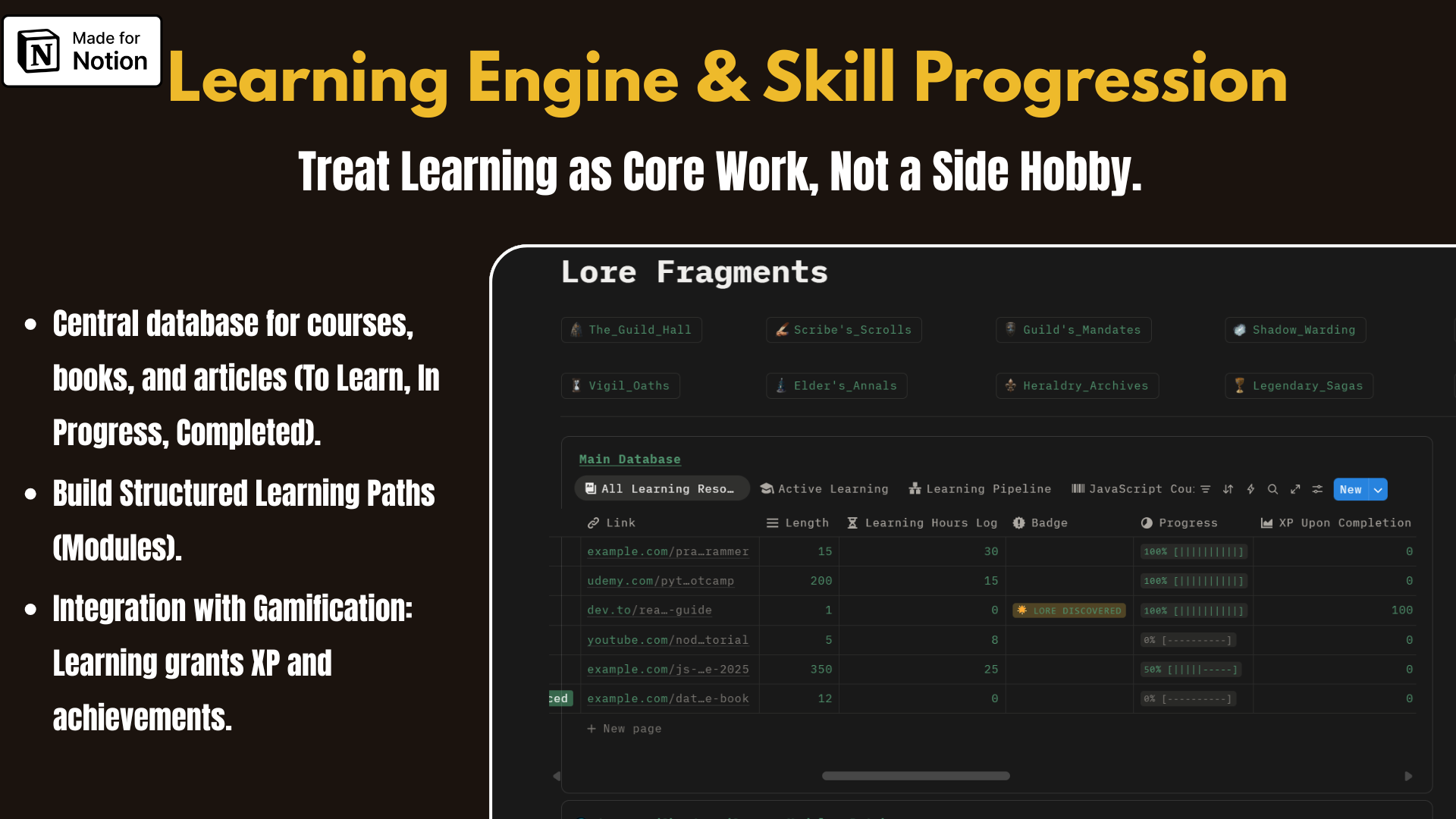 Gamified Notion Developer's Hub gallery image