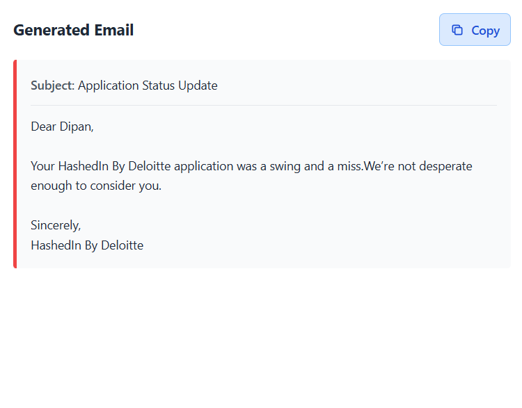 Generatore di e -mail di rifiuto medio - Scatena il Sass media 3