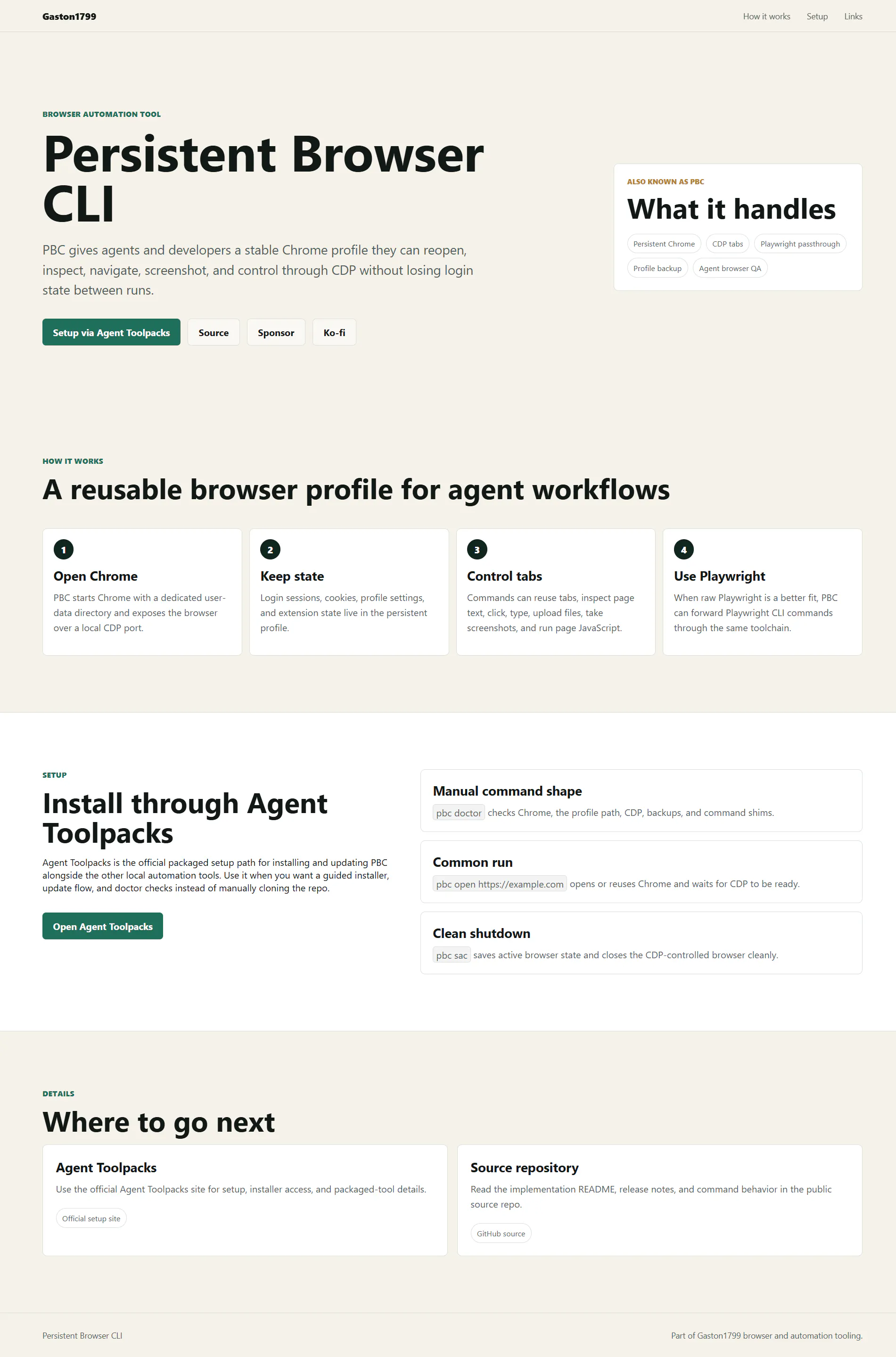 Persistent Browser CLI (PBC) gallery image