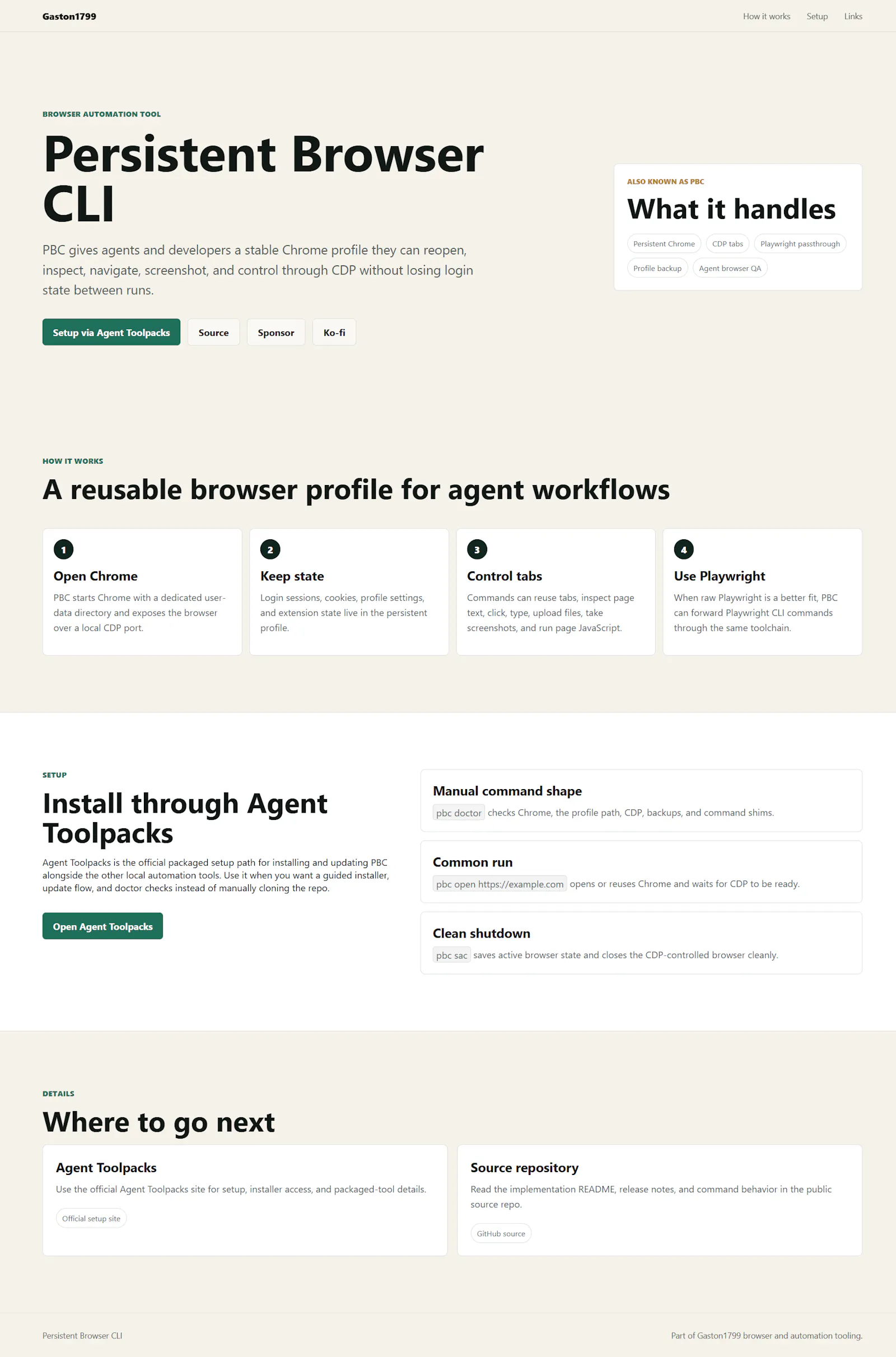 Persistent Browser CLI (PBC) screenshot 2