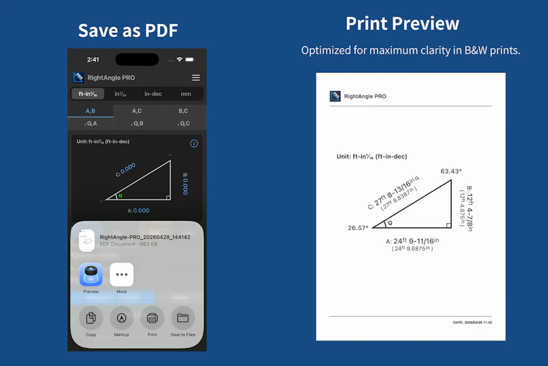 RightAngle PRO — Right Angle Calculator screenshot 3