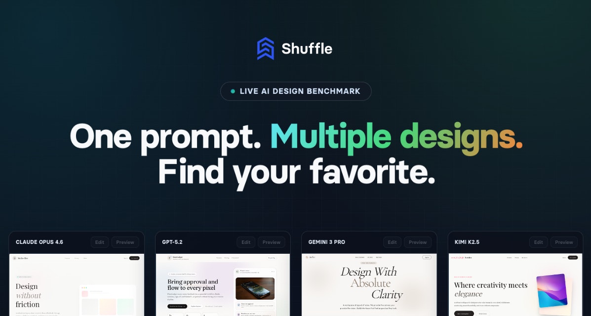 Live AI Design Benchmark gallery image