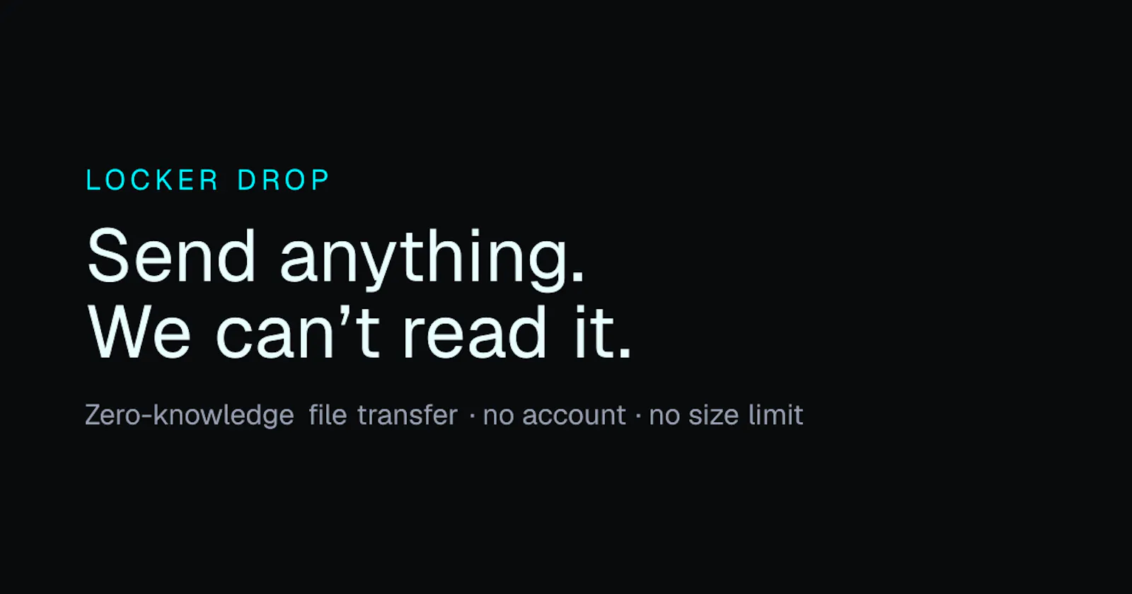 Locker Drop — encrypted file transfers screenshot 1