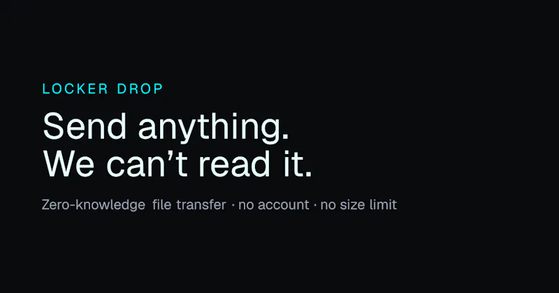 Locker Drop — encrypted file transfers screenshot 1