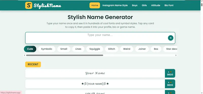 Stylish Name screenshot 1