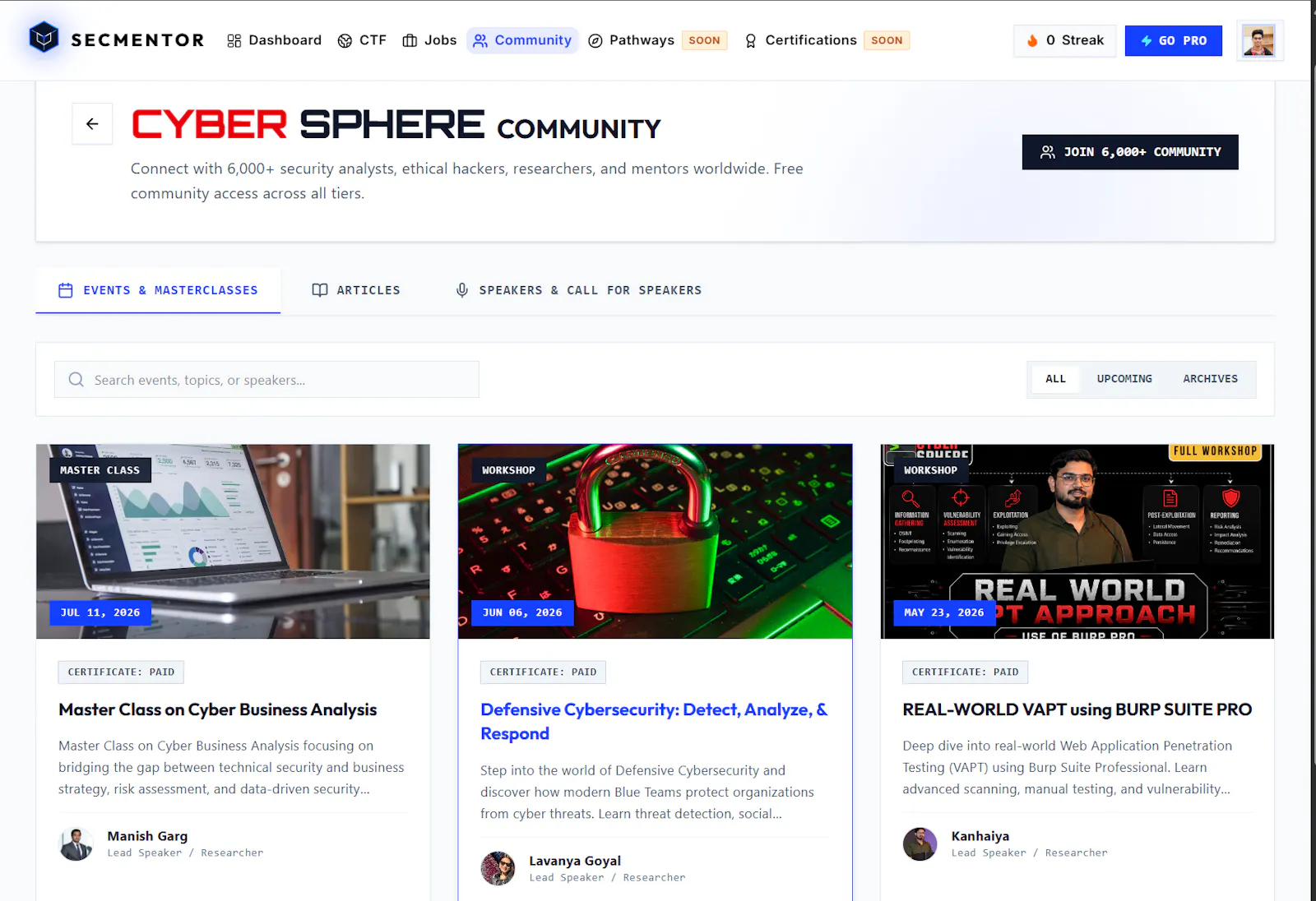 SecMentor: Cybersecurity Platform  screenshot 2