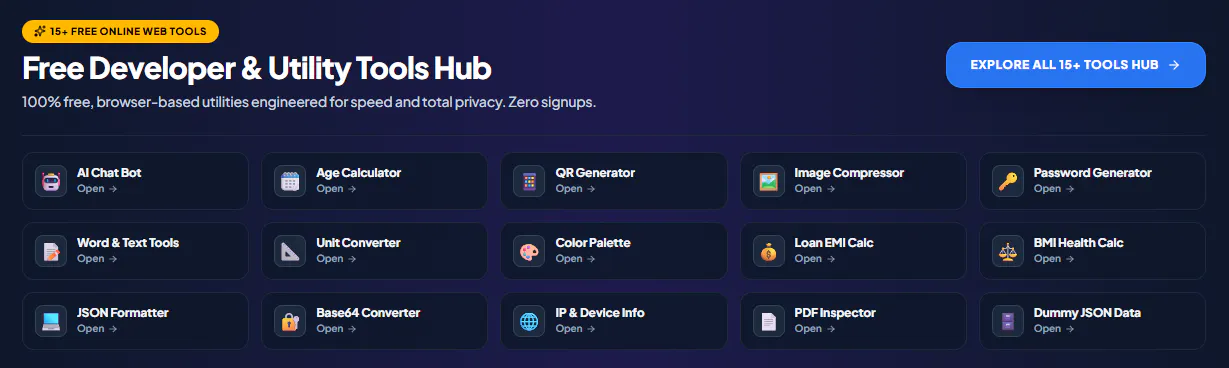 The Code Brains Tools Hub gallery image