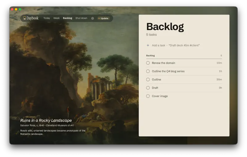 Daybook screenshot 3