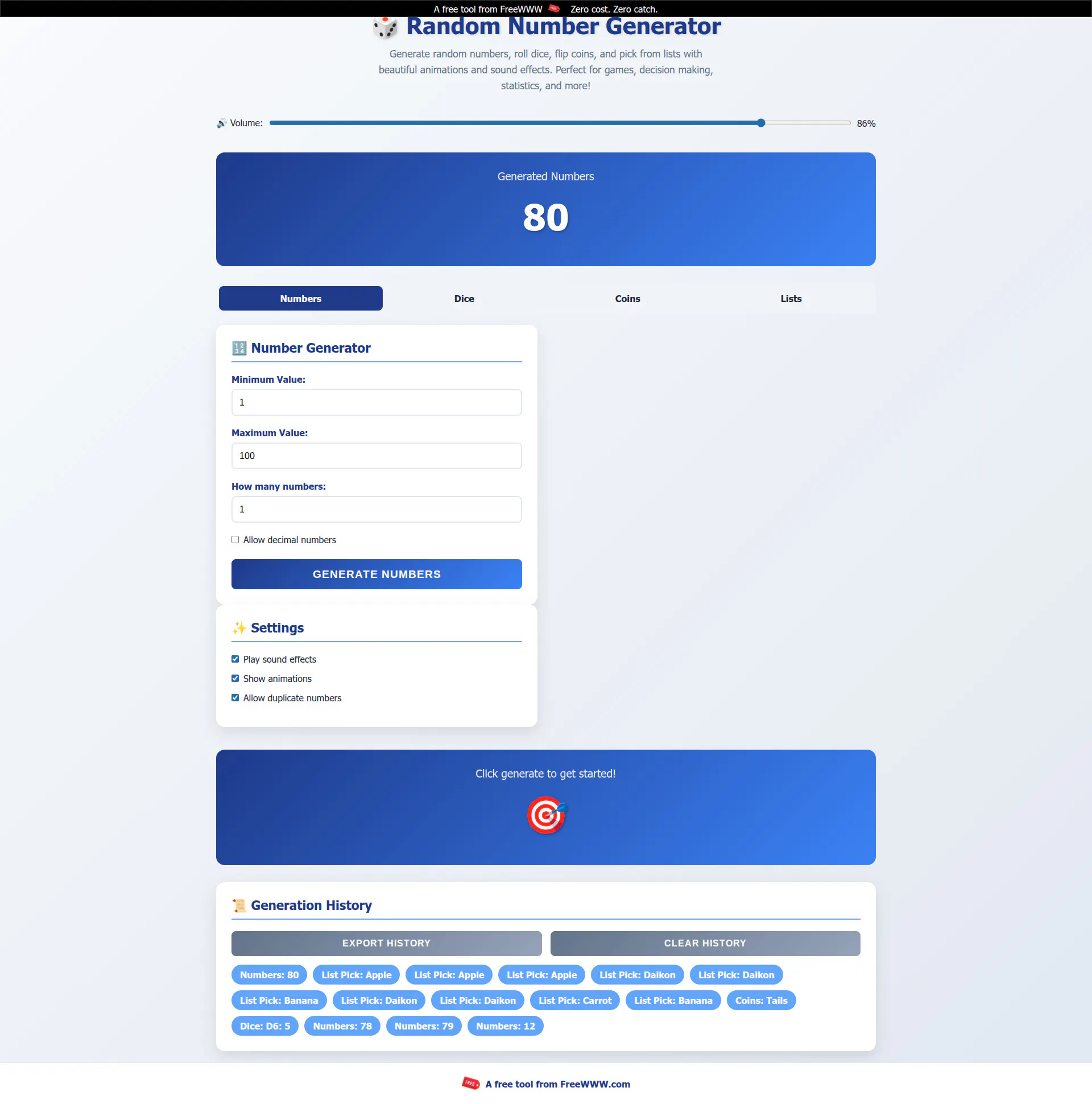 Free Online Random Generator - FreeWWW gallery image