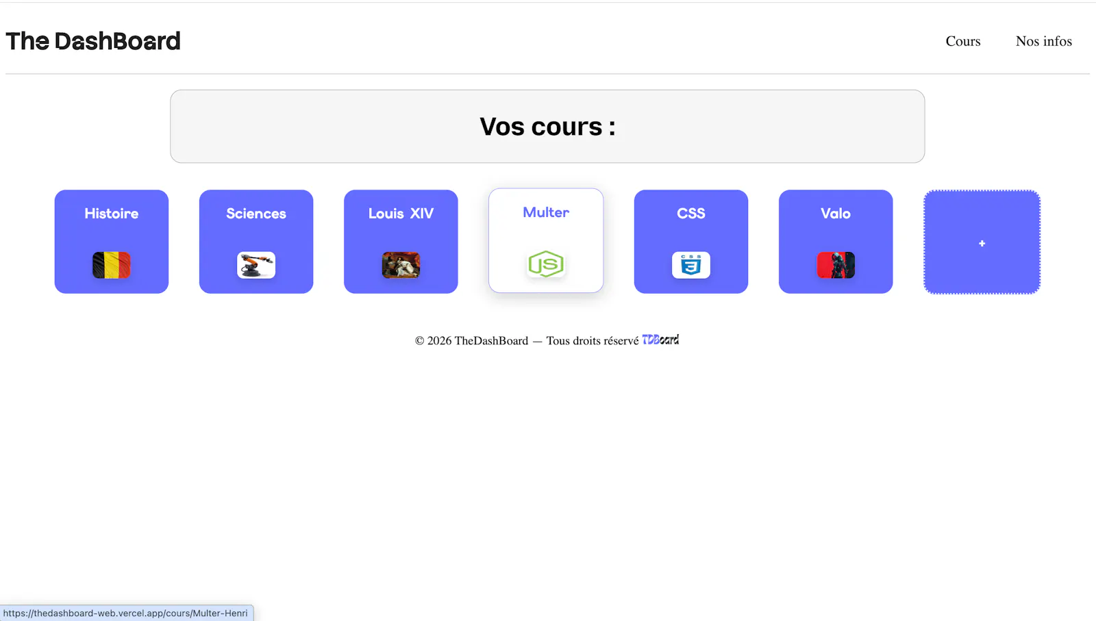 the DashBoard screenshot 1
