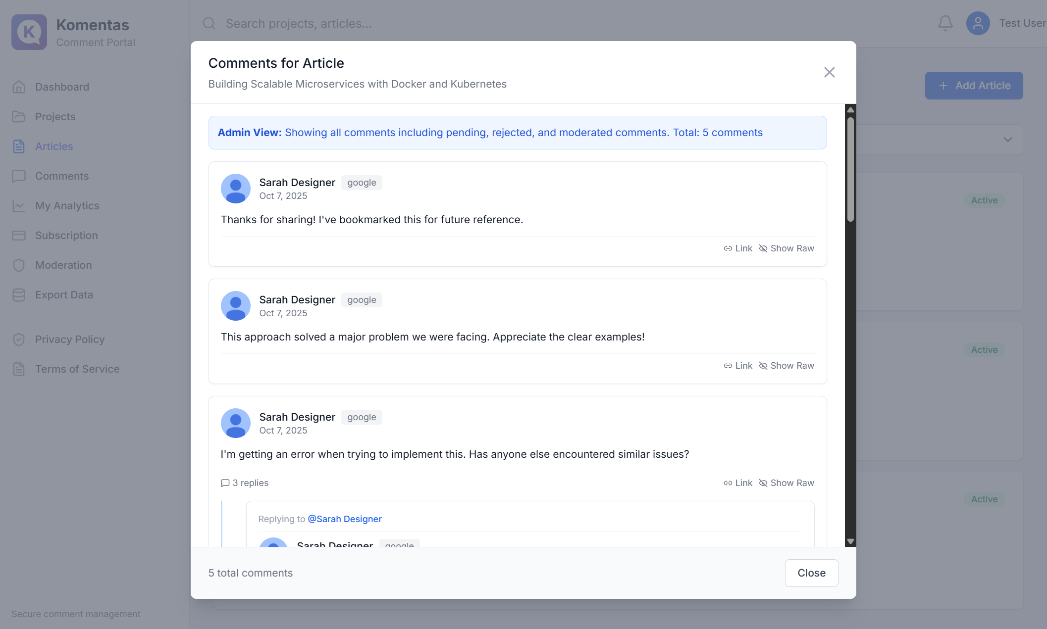 Komentas gallery image