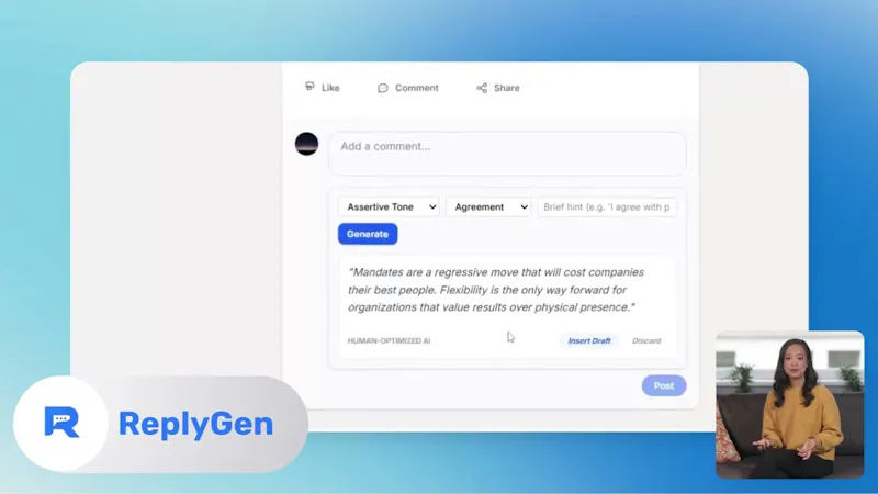 ReplyGen screenshot 1 (video preview)