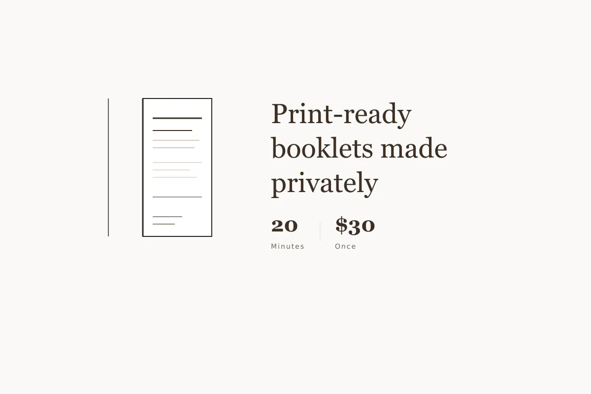 Print-ready funeral & wedding booklets gallery image