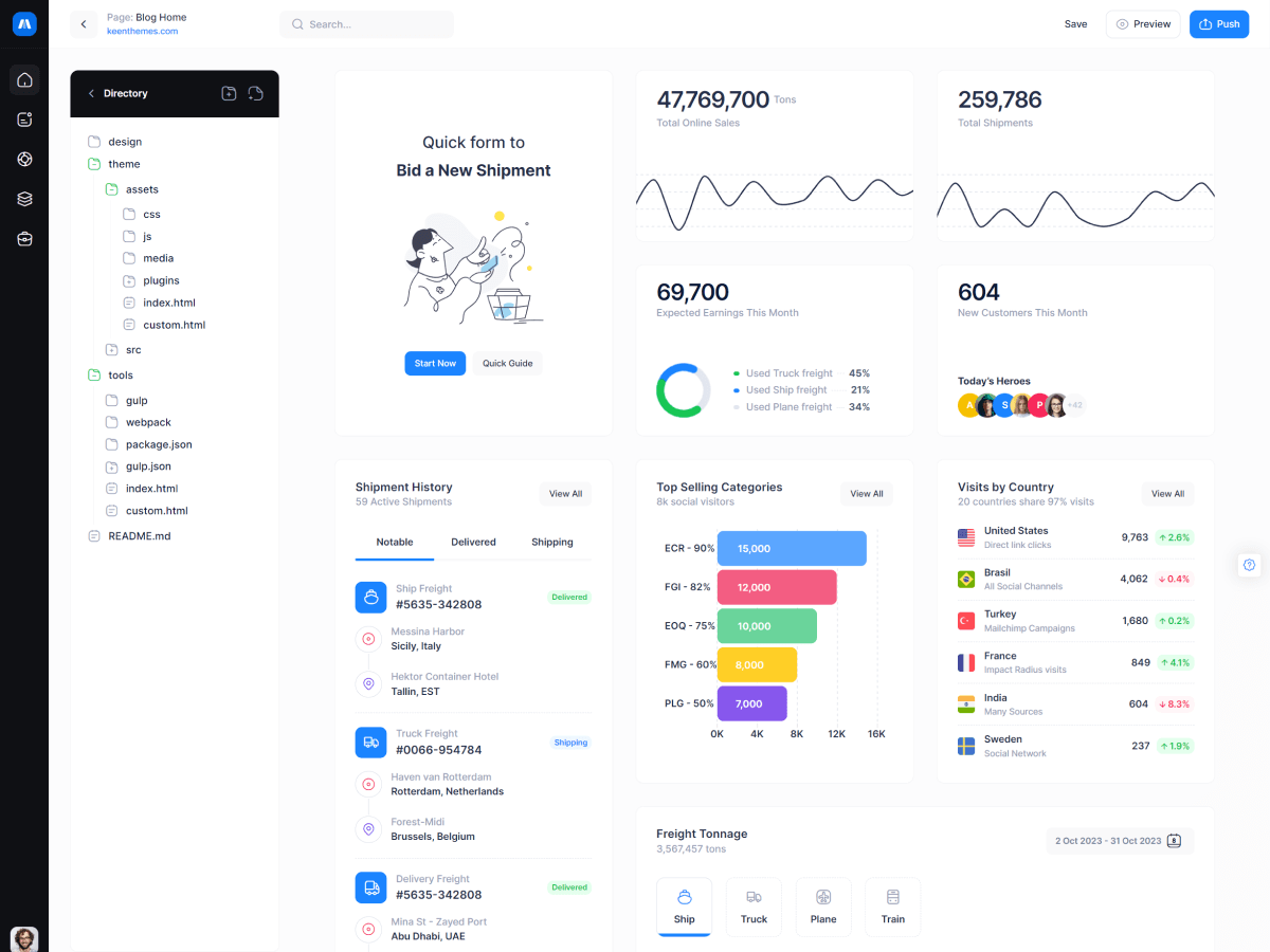 Metronic - шаблон администратора Bootstrap - React, Vue, Angular, Django, Asp.net Core, Laravel, Rails медиа 23