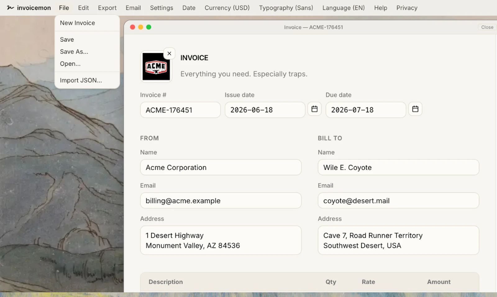 invoicemon screenshot 4