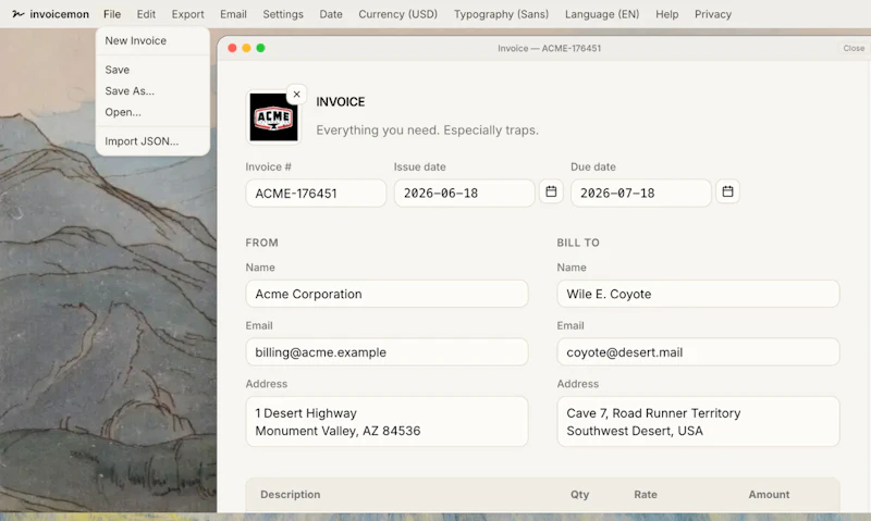 invoicemon screenshot 4