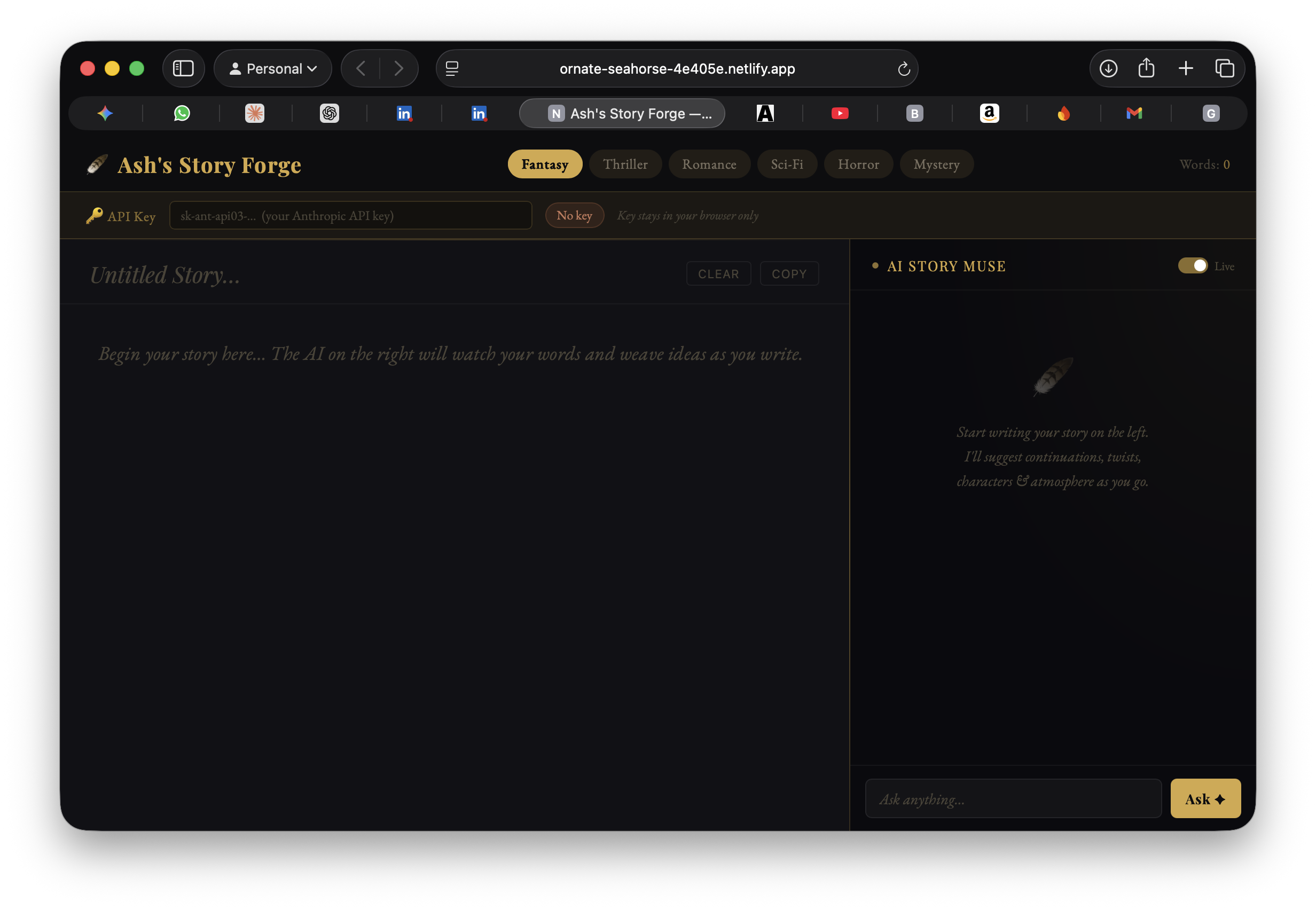 AI Story Forger - Product Hunt launch logo and brand identity