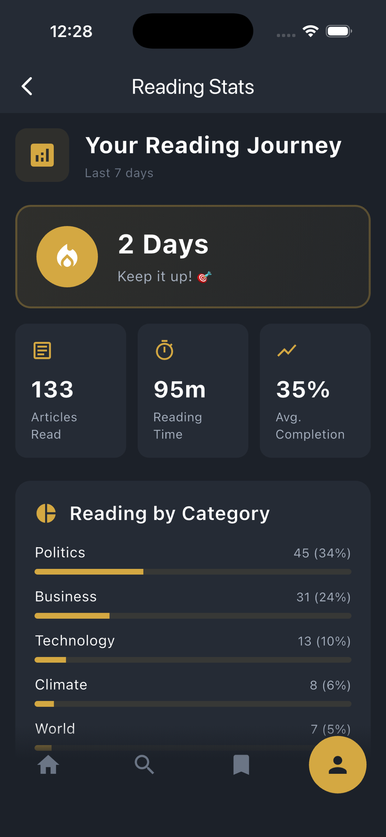 AI Driven BLTN News App Live - Screenshot 2 showing product features and functionality
