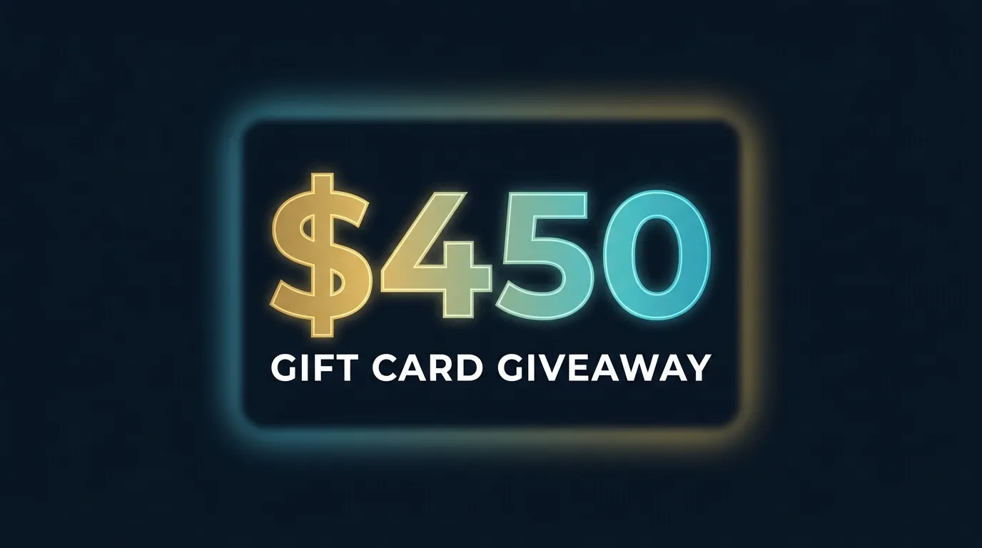 Free Gift Card Giveaway: Win $450, Ends gallery image
