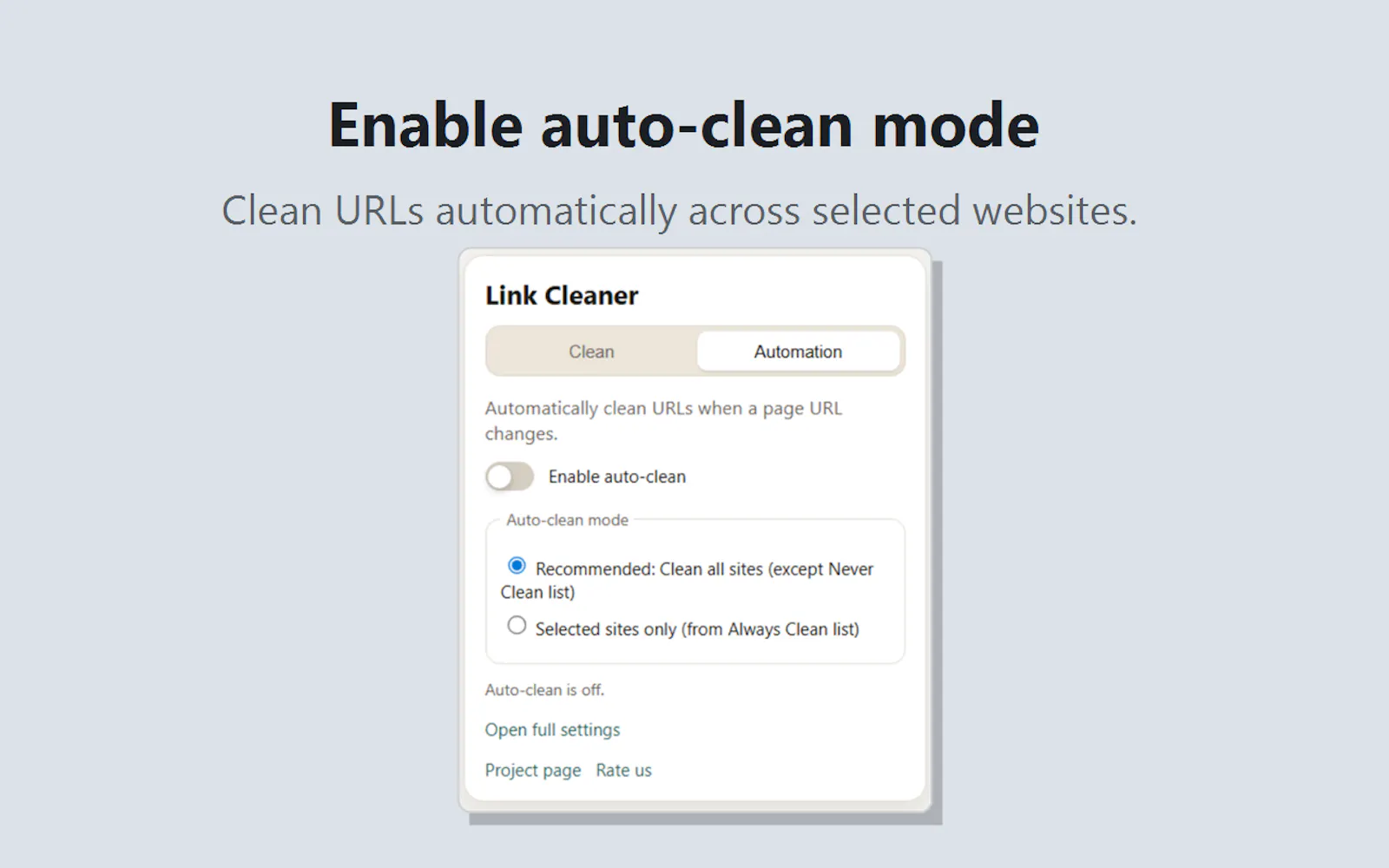 Clean Link (Chrome Extension) screenshot 3