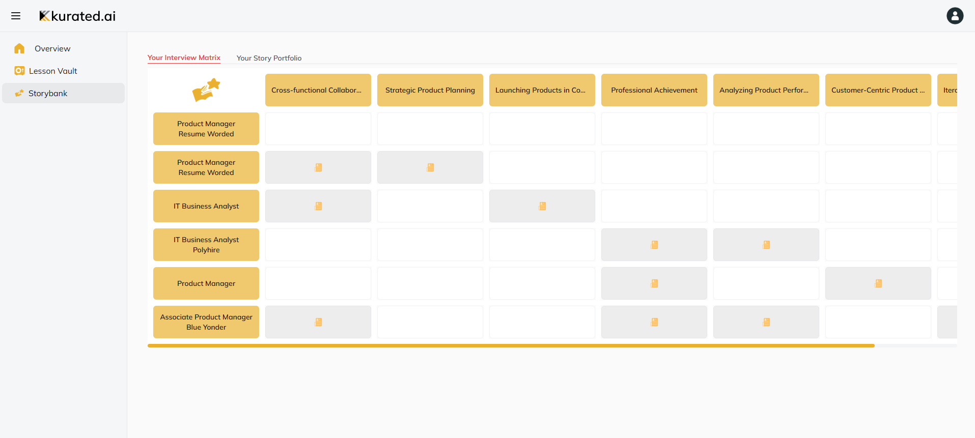 Kurated Interview  - Screenshot 3 showing product features and functionality