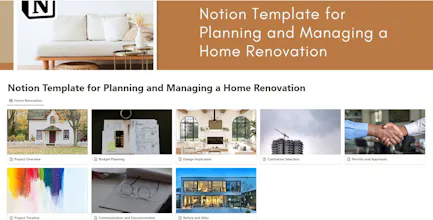 Notion Template Planning Home Renovation gallery image