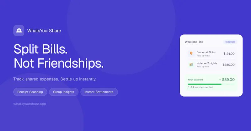 WhatsYourShare screenshot 1