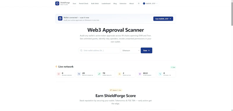 ShieldForge - Web3 Wallet Security Tools screenshot 2