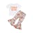 Girl Flower Child Top & Flared Pants Set