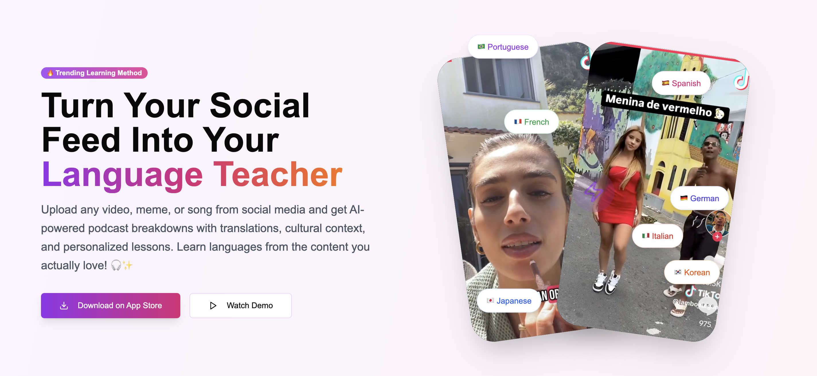 Mídia 6 de Langfeed - Transforme seu feed social em seu professor de idioma