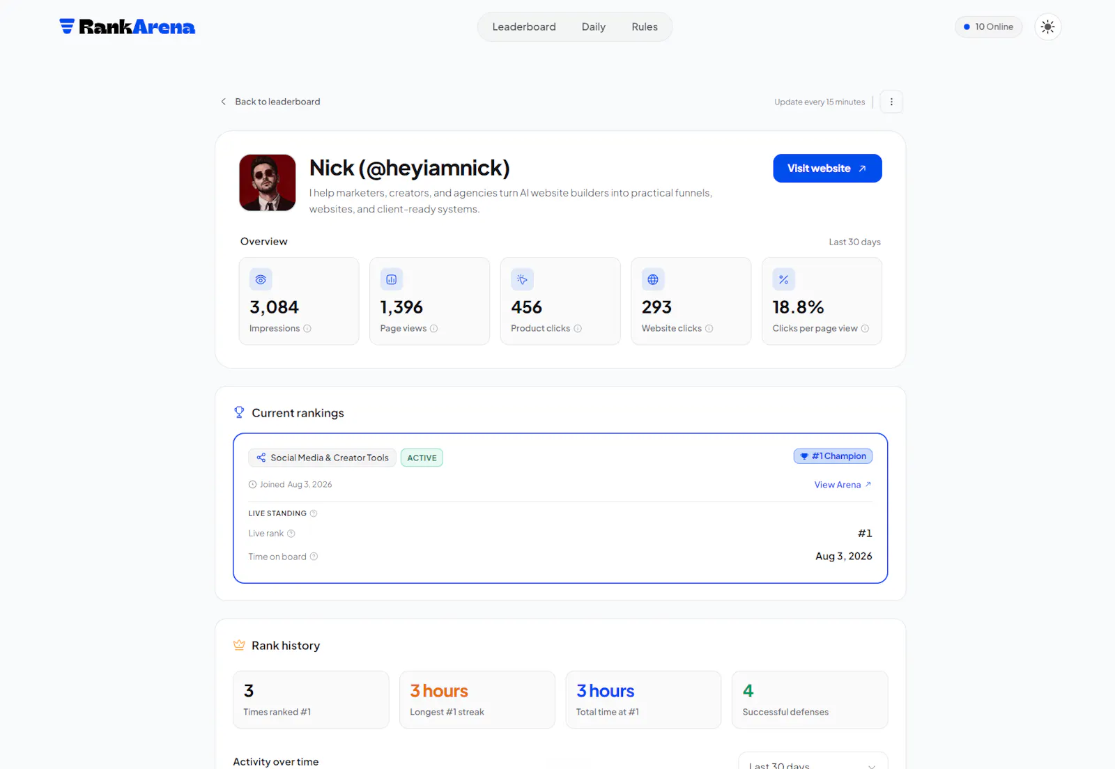 RankArena screenshot 2