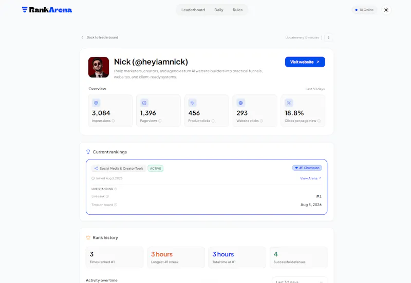 RankArena screenshot 2
