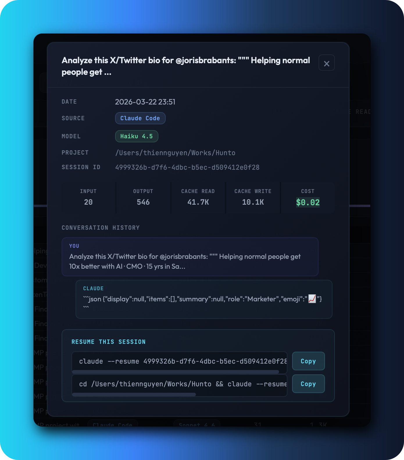 Claude Usage Tracker gallery image