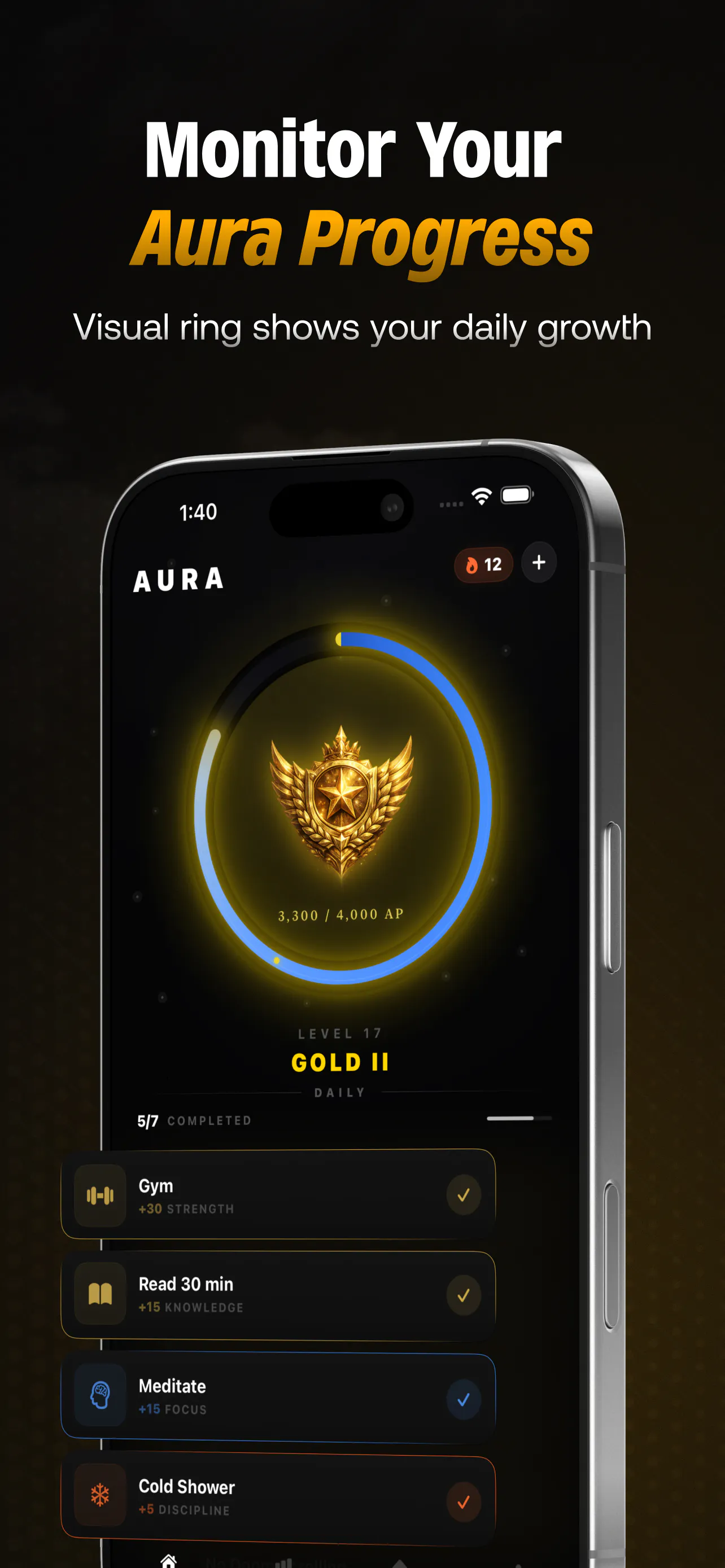 Aura - Gamified Habit Tracker 專案橫幅