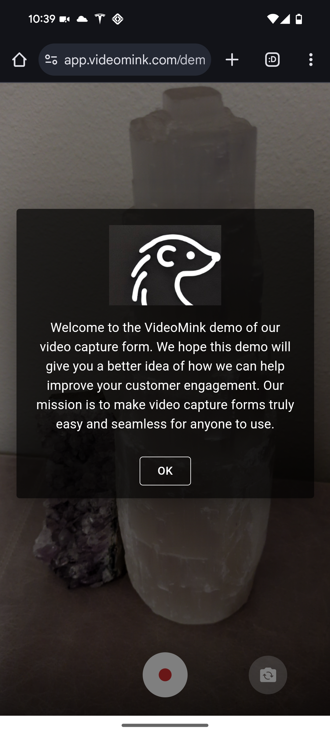 VideoMink - वीडियो कैप्चर के साथ अपने संपर्क फ़ॉर्म को बदल दें मीडिया 1
