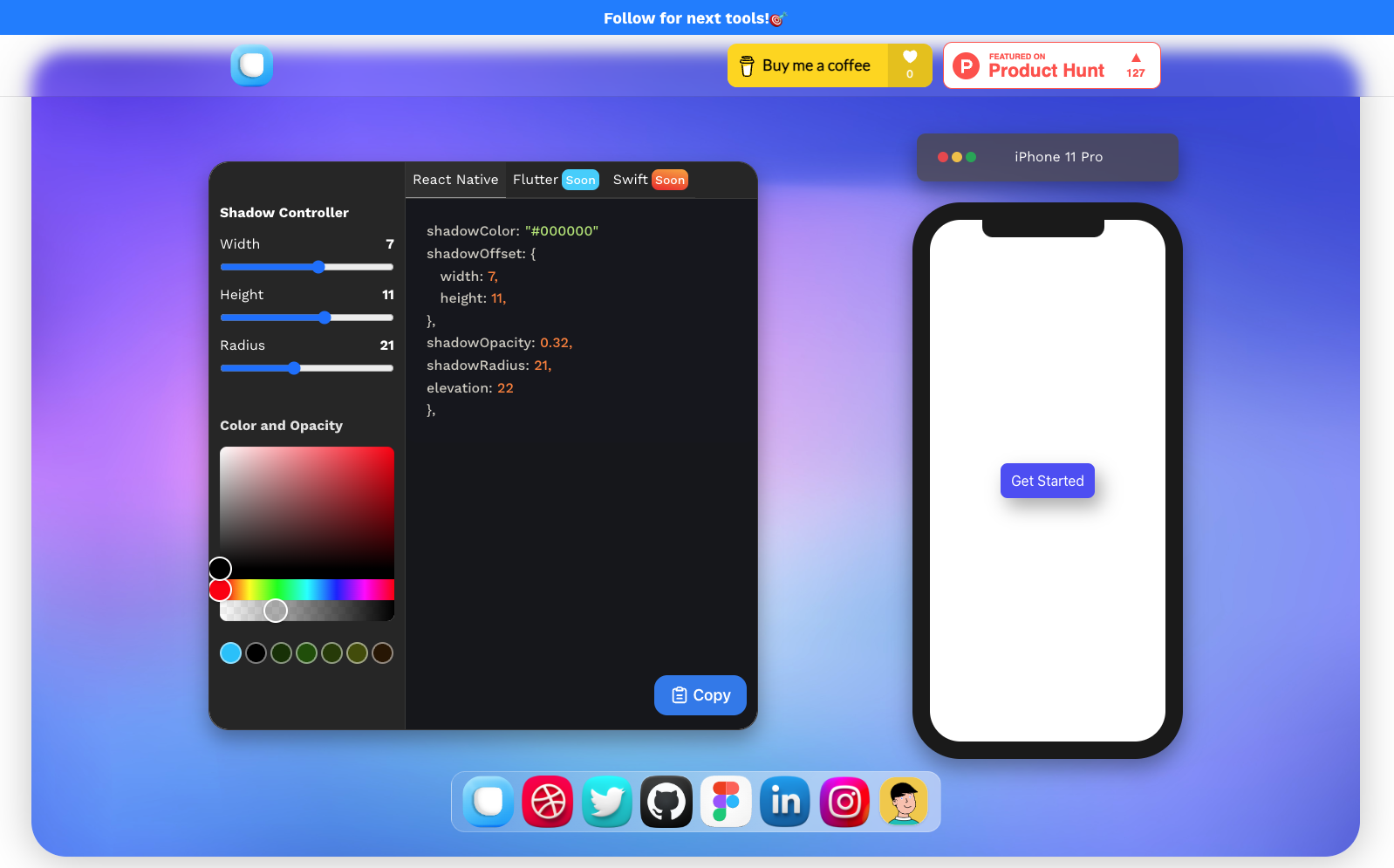 Media Generator Shadow untuk React Native - React Native Flutter Swift 1