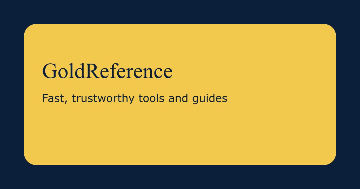 GoldReference - Main product screenshot demonstrating key features and user interface