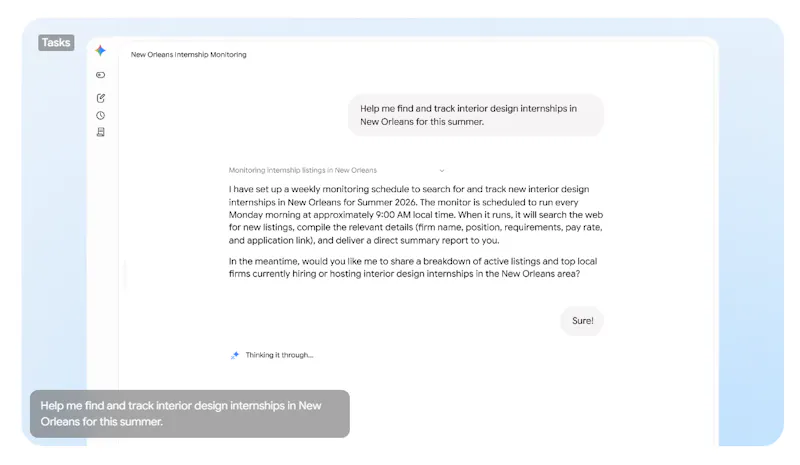 Gemini Spark screenshot 2