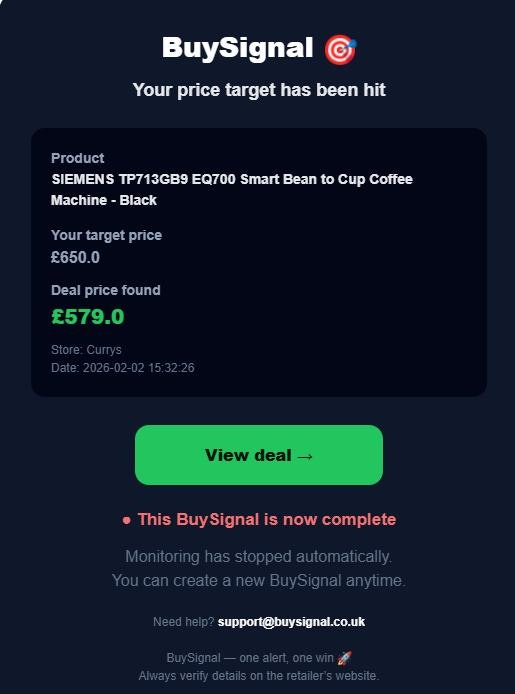 BuySignal - Screenshot 3 showing product features and functionality