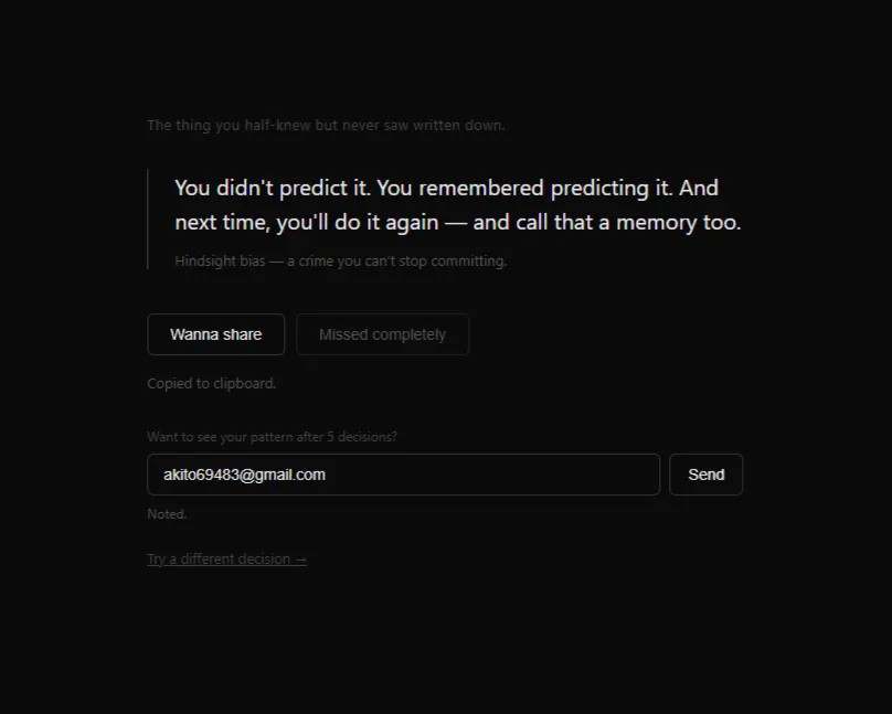 Point this at a decision you regret gallery image