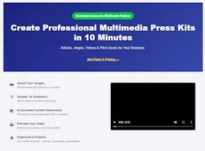 The Startup Video Press Release Builder gallery image