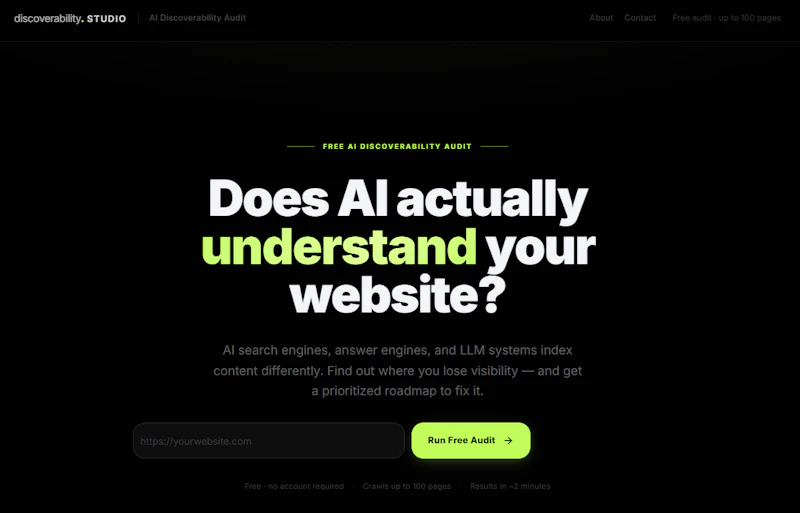 Ai Discoverability Audit screenshot 2