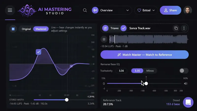 AI Mastering Studio screenshot 1 (video preview)